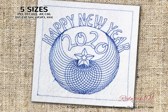 2020 New Year Abstract Redwork Review