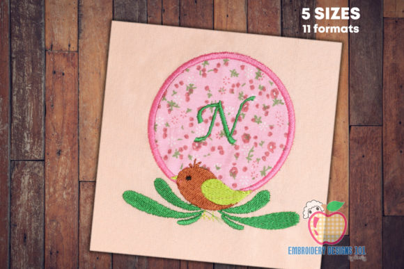 Bird Applique Frame: A Charming Addition to Your Craft Fair