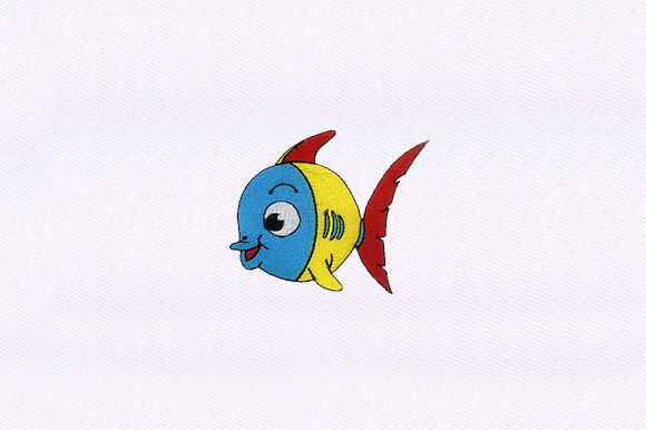 Charming Baby Fish for Personalized Embroidery