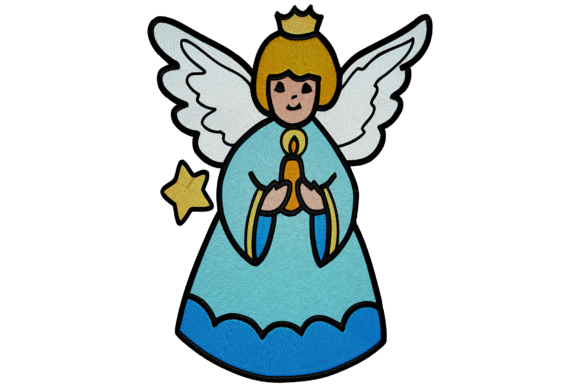Christmas Holy Angel: A Heavenly Embroidery Design