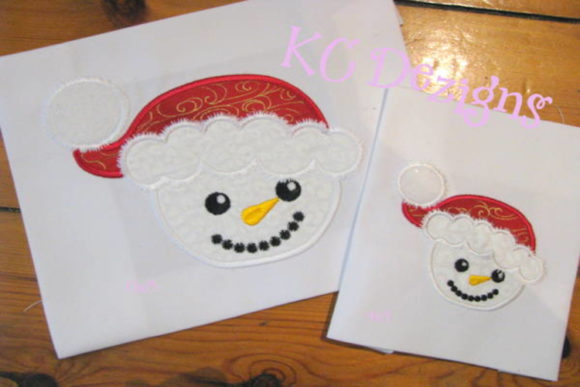 Cute Snowman Face for Winter Embroidery Projects