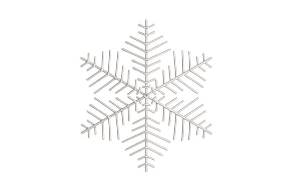 Fluffy Snowflake: A Charming Winter Embroidery Design