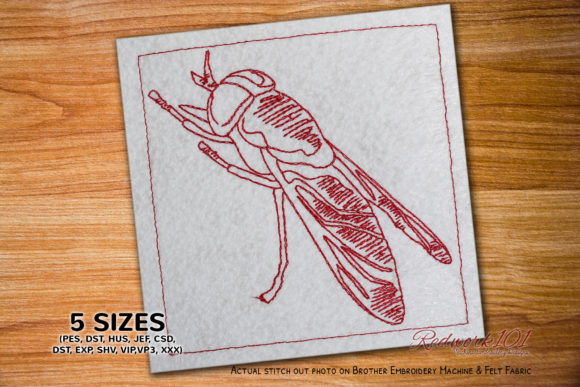Horse-fly Redwork: A Charming Addition to Your Embroidery Collection