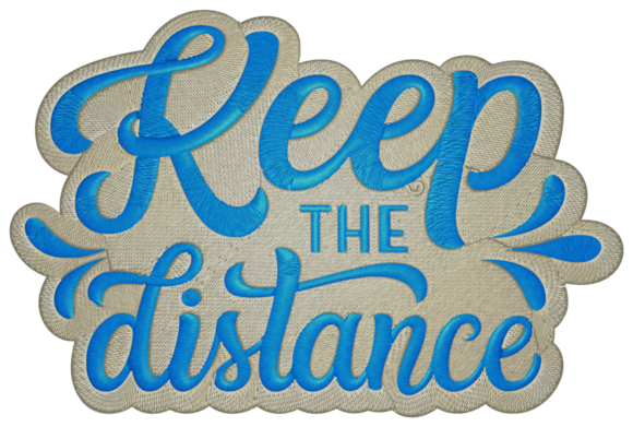 Keep the Distance: A Versatile Embroidery Design